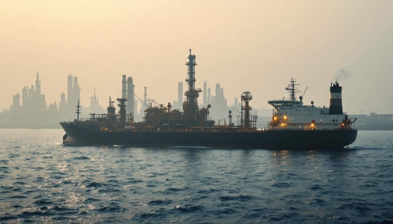 US Marines conduct a boarding operation on an Iranian-flagged oil tanker in the Gulf of Oman as part of blockade enforcement operations.
