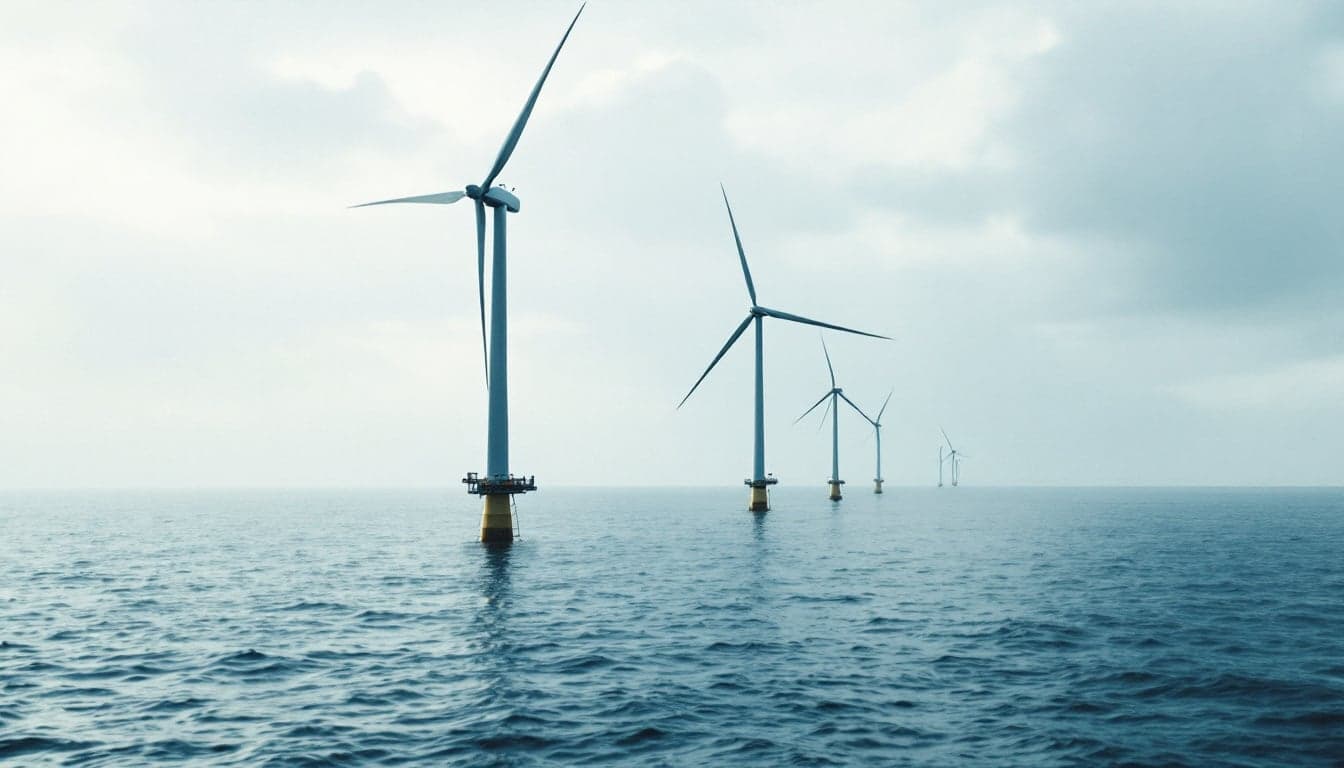 Cabo submarino HVDC de alta tensão em processo de fabricação em carretel industrial, com estrutura de produção ao fundo.