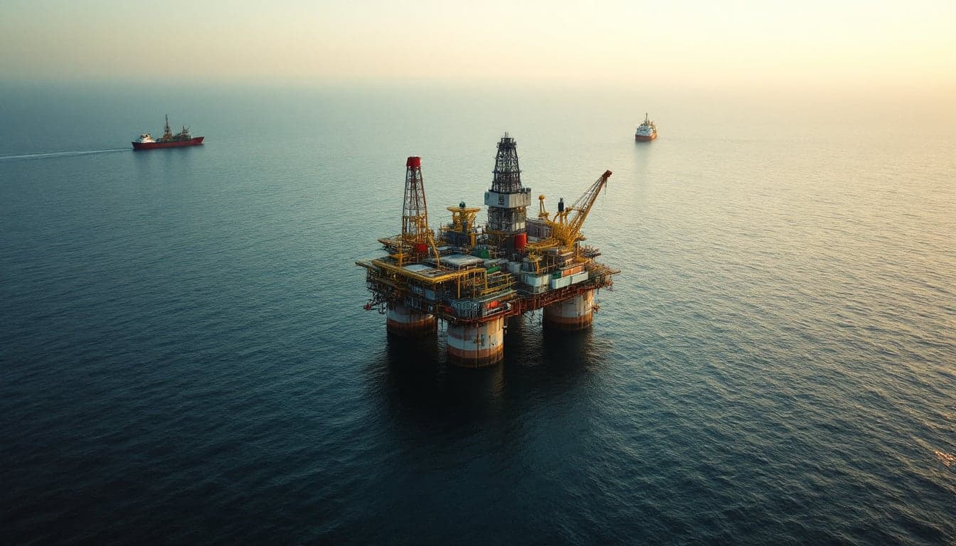 Illustration of a deepwater FPSO production unit operating off the coast of Sergipe, Brazil, representing the Sergipe Águas Profundas project.