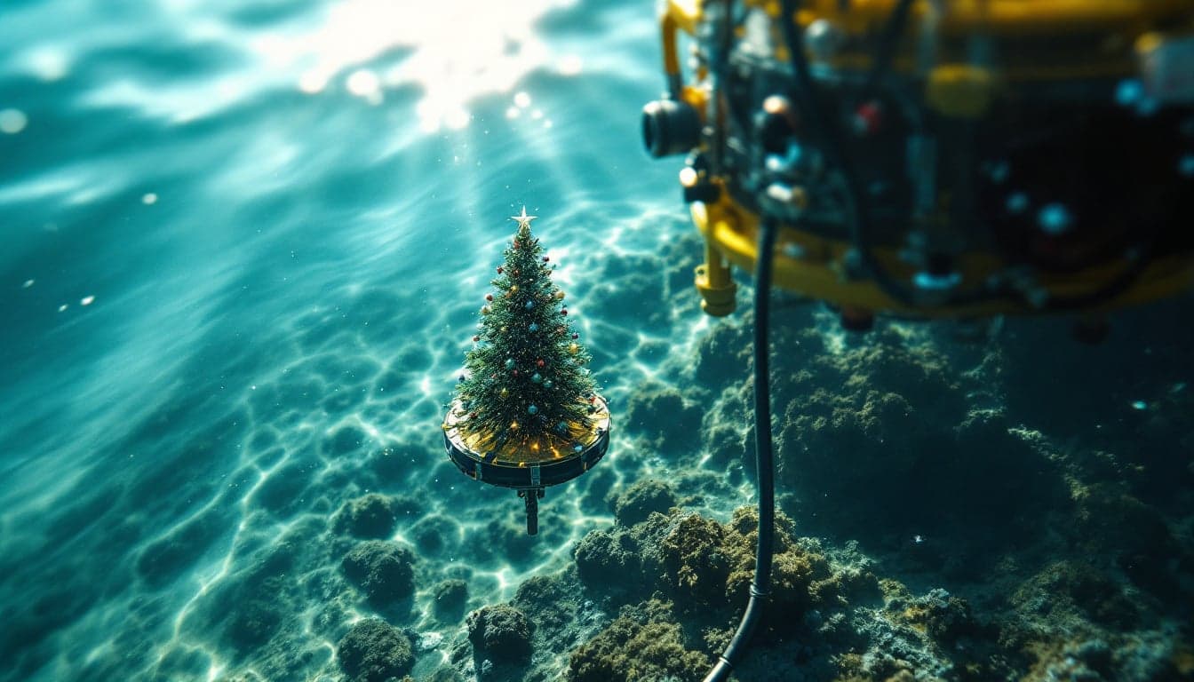 Subsea acoustic monitoring equipment deployed on deepwater infrastructure, illustrating integrated asset integrity services for offshore energy operators.