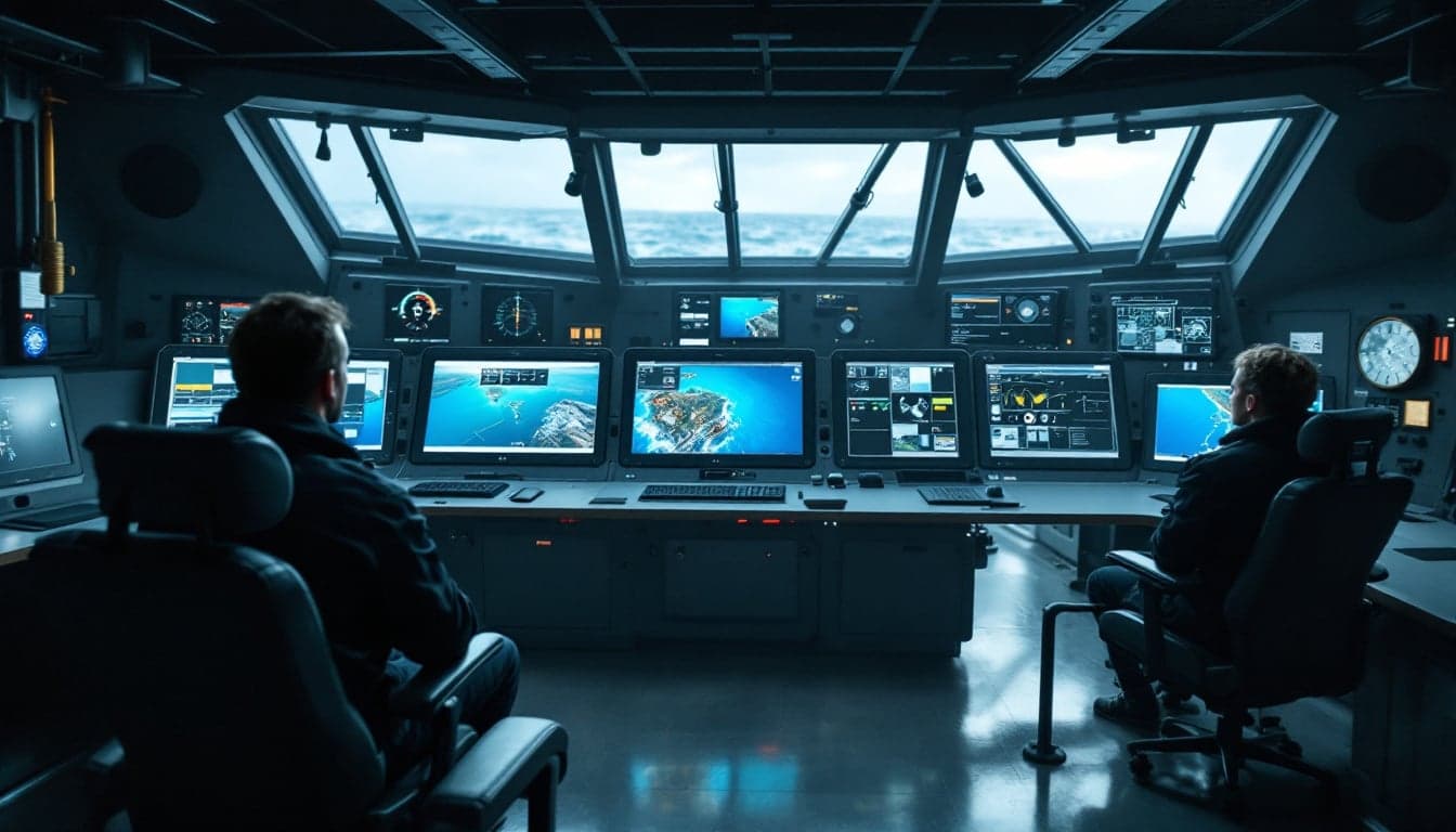 Executivo em ambiente corporativo marítimo, representando nomeação de liderança em empresa de tecnologia subsea.