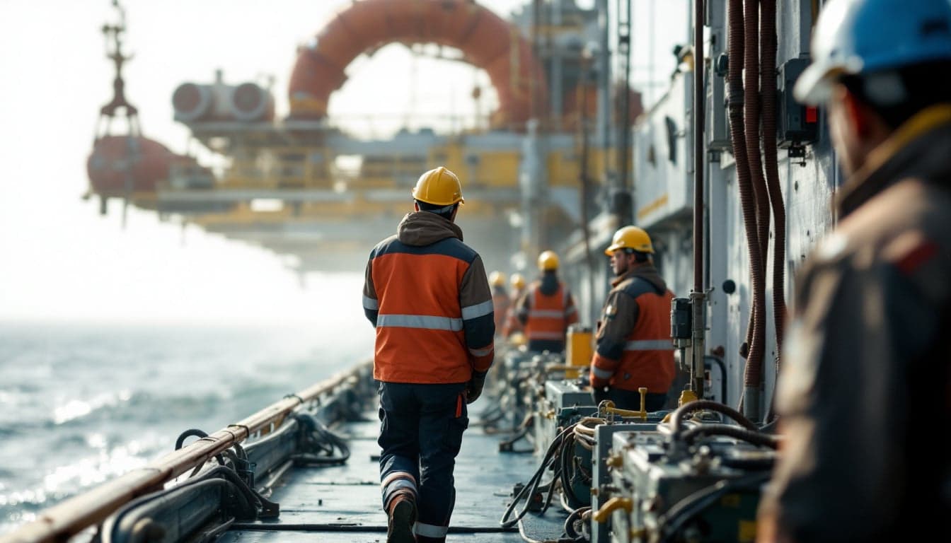 Transpetro vessel at a Brazilian terminal, representing the company's maritime and logistics workforce that is the subject of the new public selection process.