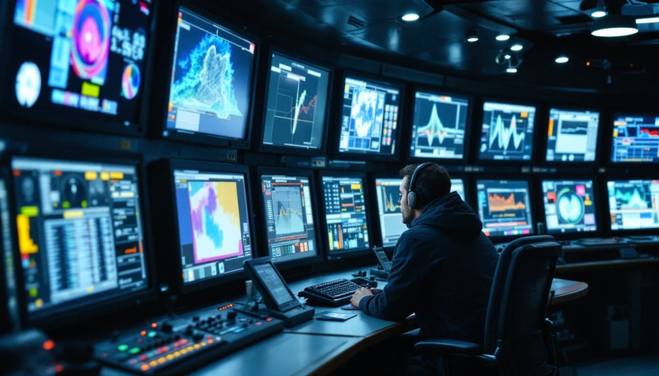 Navio de levantamento sísmico operando em águas offshore, representando o setor de aquisição de dados geofísicos no qual a Viridien atua.