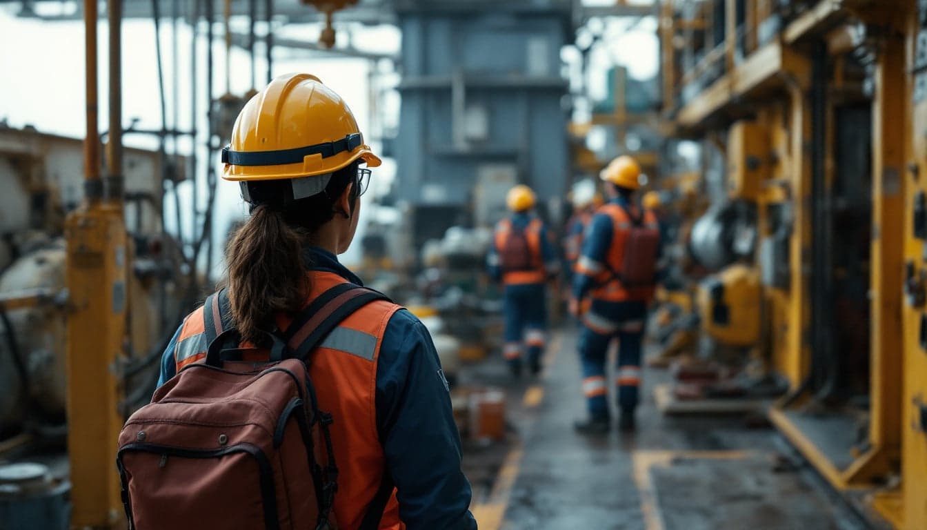 A woman in maritime training gear on the deck of a vessel, representing the discussion around gender diversity in the global seafarer workforce.